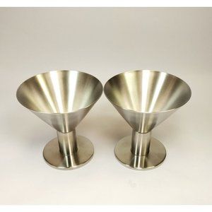 Modern Martini Glasses 18/10 Stainless Steel 2pc by ZACK Germany